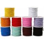 Cordon lastique - 1 mm - couleurs mlanges - 10 x 25 m