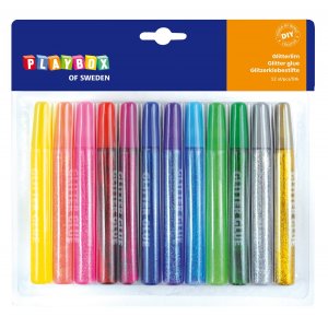 Colle pailletée 12 pcs Colle pailletée 12 pcs