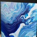 Image client Peinture acrylique Sennelier Abstrait 120ml - Bleu Azur (320)