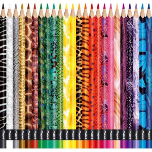 Set de crayons de couleur - Maped - Color'peps 24 crayons motif animalier Set de crayons de couleur - Maped - Color'peps 24 crayons motif animalier