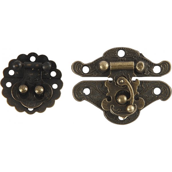 Mini raccords - or antique - 10 sets