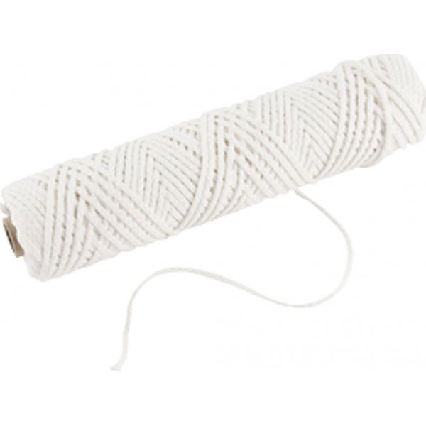Mche de bougie en paraffine pure - paisse - 50 m