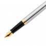 Stylo plume Waterman Hmisphre - Acier inoxydable Garniture Dore - Bleu Moyen