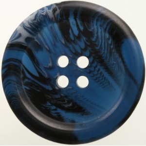Bouton Rond 4 trous 15 mm 10pcs - Noir avec bleu Bouton Rond 4 trous 15 mm 10pcs - Noir avec bleu