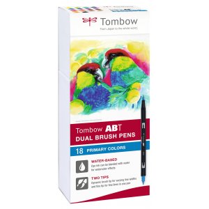 Lot de 18 feutres à double pointe Tombow ABT Basic 1 Lot de 18 feutres à double pointe Tombow ABT Basic 1