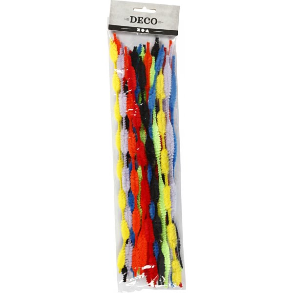 Cure-pipe - couleurs mélangées - en forme - 28 pcs Cure-pipe - couleurs mélangées - en forme - 28 pcs