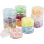 Argile paillete, couleurs mlanges, 12x5 ml