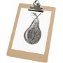 Presse-papiers/bloc  dessin - argent - A5