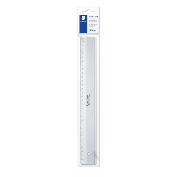 Rgle en plastique Mars Transparent Gris