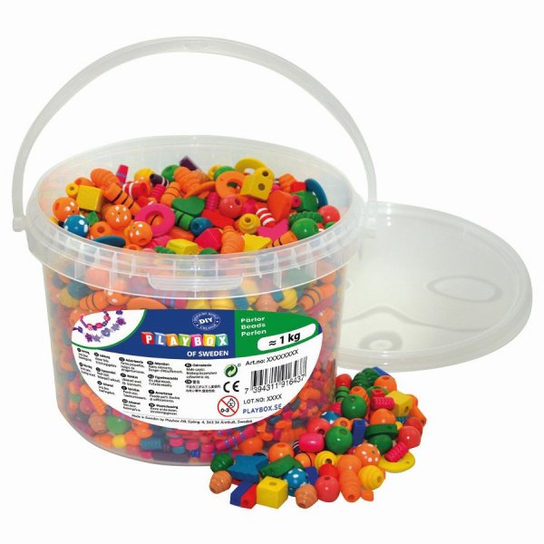 Perles en bois 1 kg