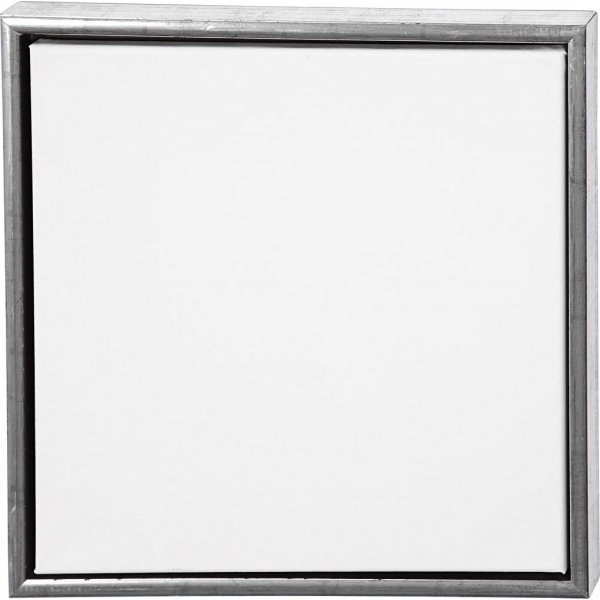 ArtistLine Toile avec cadre - argent antique/blanc - 44x44 cm