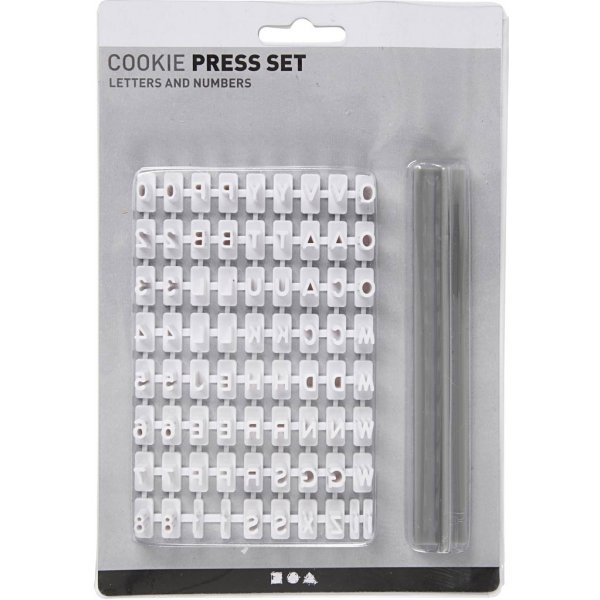 Set de tampons - blanc - lettres - chiffres