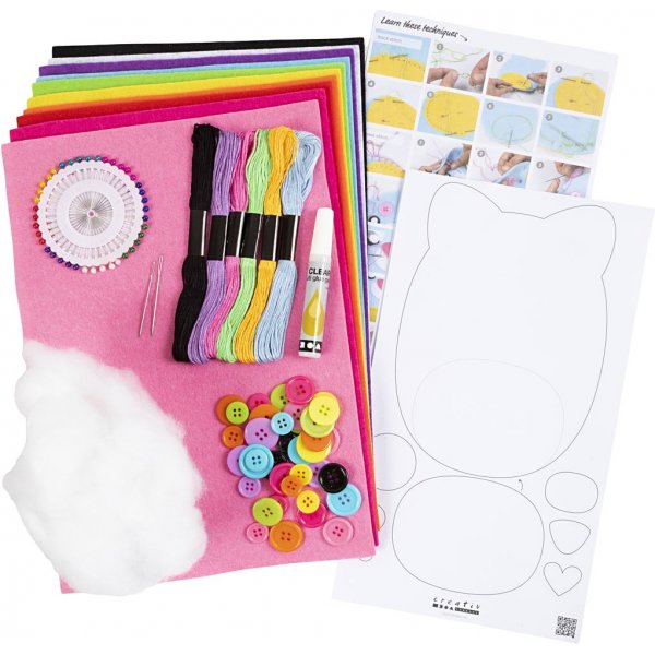 Commencer la couture du kit DIY - Ours en peluche
