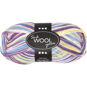 Fil à chaussettes - harmonie violet/rose - 50 g Fil à chaussettes - harmonie violet/rose - 50 g