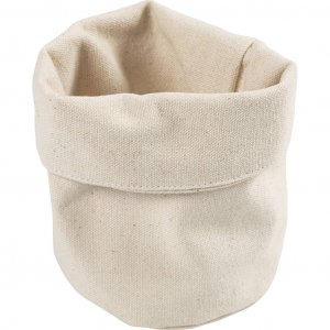 Paniers en tissu coton léger naturel Ø 9 cm, lot de 2 Paniers en tissu coton léger naturel Ø 9 cm, lot de 2