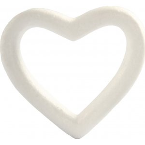 Coeur en polystyrène - blanc Coeur en polystyrène - blanc