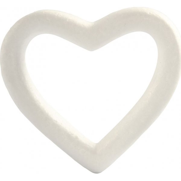 Coeur en polystyrne - blanc
