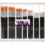 Pinceaux Gold Line - non. 1+2+4+8+12+18+22 - rond - 7 x 12 pices