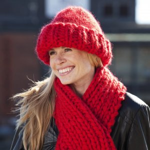 Patron de tricot - Bonnet et écharpe en tricot 4 doubles Patron de tricot - Bonnet et écharpe en tricot 4 doubles
