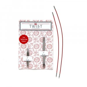 Aiguilles à tricoter courtes Kombo Twist 5 & 8 cm Aiguilles à tricoter courtes Kombo Twist 5 & 8 cm