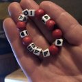 Image client Perles en plastique lettres, cubiques