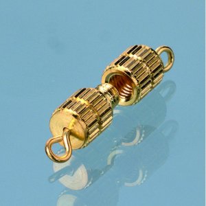 Fermoir collier 10 mm - plaqué or 50 pcs. cylindre Fermoir collier 10 mm - plaqué or 50 pcs. cylindre