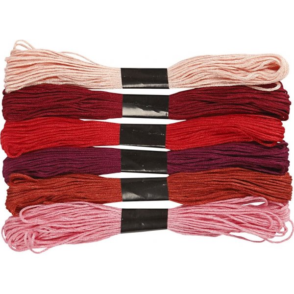 Fil  broder Harmony - harmonie rouge - 6 paquets