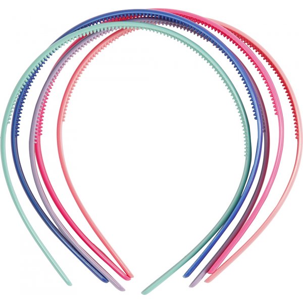 Diadème - 8 mm - couleurs mélangées - 5 pcs Diadème - 8 mm - couleurs mélangées - 5 pcs