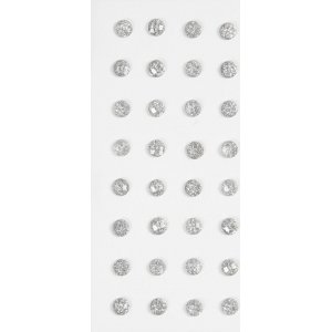 Strass - argent - Ø8 mm - 32 pcs Strass - argent - Ø8 mm - 32 pcs