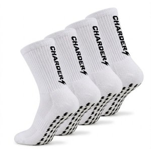 Chaussettes de football adh�rentes haut de gamme Charder pour le football et l'entra�nement (lot de 4)