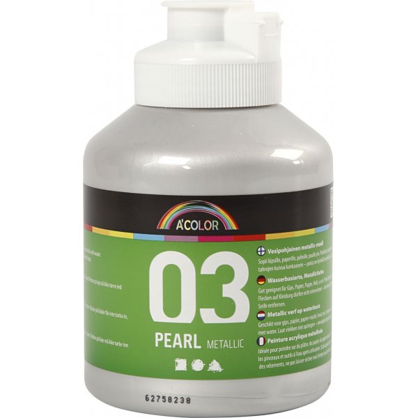 Peinture scolaire Acrylique - Mtallis - argent - mtallis - 500 ml