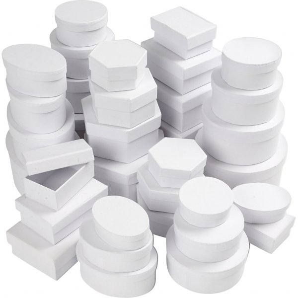 Botes en carton - blanc - 168 pcs - Le contenu peut varier