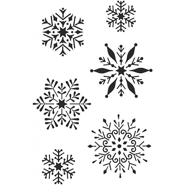 Pochoir - flocon de neige - A4 Pochoir - flocon de neige - A4