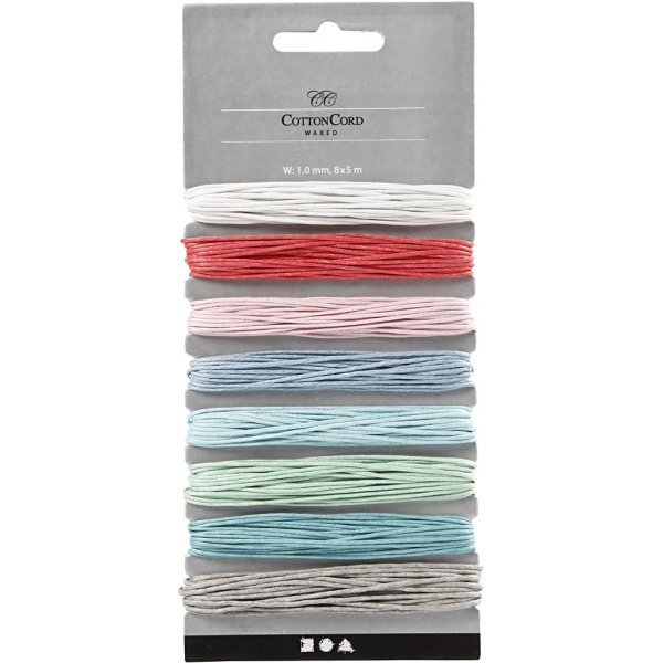 Cordon en coton - couleurs mélangées - 8x5 m Cordon en coton - couleurs mélangées - 8x5 m