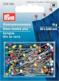 Épingles à boutons avec tête en verre couleurs mélangées Épingles à boutons avec tête en verre couleurs mélangées