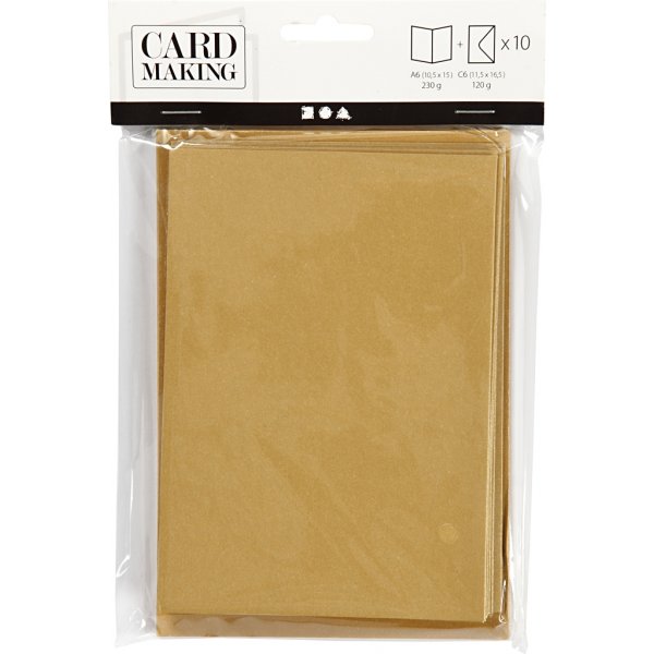 Cartes en nacre - or - 10 sets Cartes en nacre - or - 10 sets