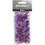 Perles en plastique  facettes Harmony - mixtes - violet - 45 g