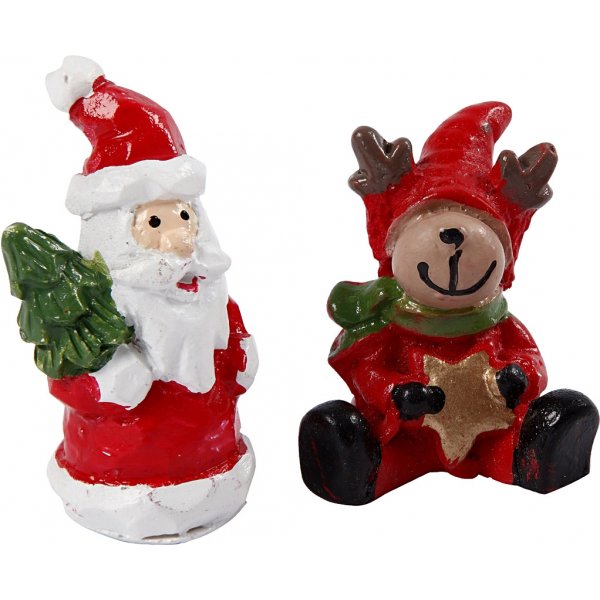 Figurines - Père Noël - Renne et bonhomme de neige Figurines - Père Noël - Renne et bonhomme de neige