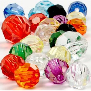 Perles en plastique à facettes - 125 ml Perles en plastique à facettes - 125 ml