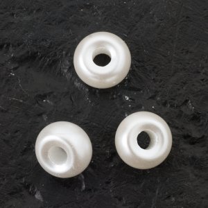 Perles de cire en verre 9 mm Blanc - 10 pcs Perles de cire en verre 9 mm Blanc - 10 pcs