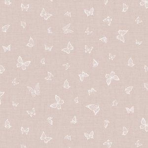 Toile cire PVC Papillon - Rose
