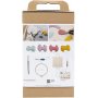 Kit DIY Punch Needle, couleurs pastel, Sac textile