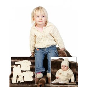 Patron tricot - Ensemble bébé tressé Patron tricot - Ensemble bébé tressé