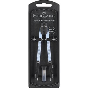 Convient à - Faber-Castell - Boussole à réglage rapide - Bleu ciel Convient à - Faber-Castell - Boussole à réglage rapide - Bleu ciel