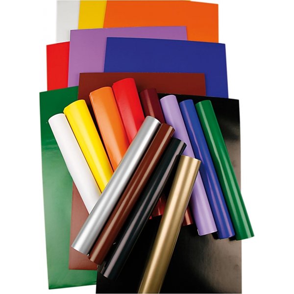 Papier glac - couleurs mlanges - 11 x 25 feuilles
