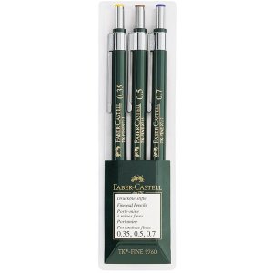 Set de stylos Faber-Castell Tk-Fine Vert - 3 Stylos Set de stylos Faber-Castell Tk-Fine Vert - 3 Stylos