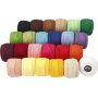 Fil de coton merceris - couleurs mlanges - 24 x 20 g