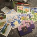 Image client Bloc de carte postale aquarelle