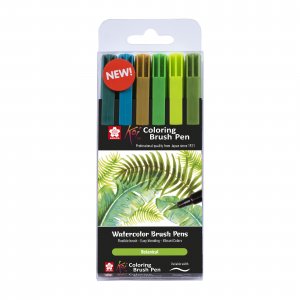Stylo pinceau Sakura Koi Coloring Brush 6 stylos - Botanique Stylo pinceau Sakura Koi Coloring Brush 6 stylos - Botanique