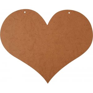 Coeur en bois avec 2 trous Coeur en bois avec 2 trous
